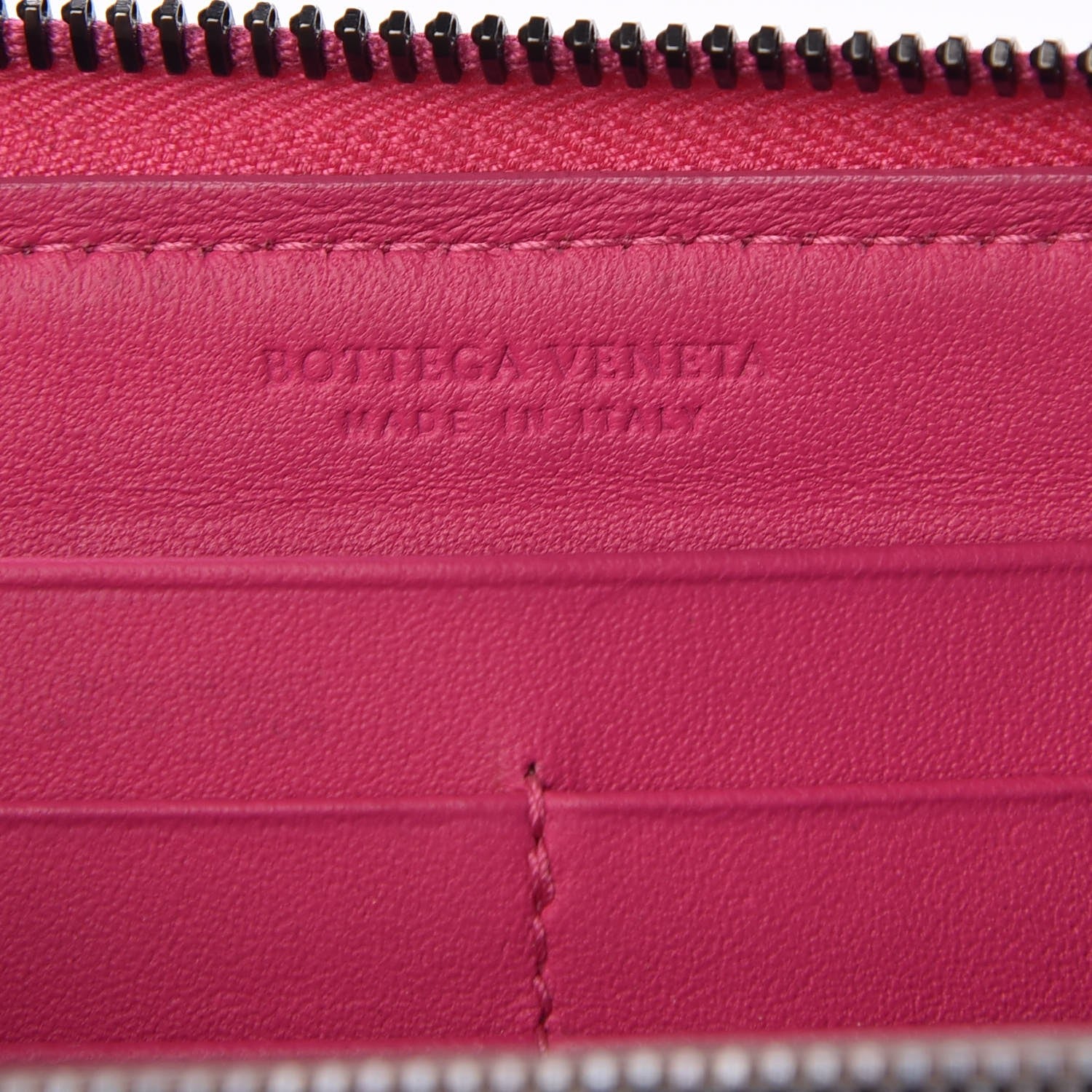 Bottega Veneta Nappa Intrecciato Zip Around Wallet Pink 7 of 13