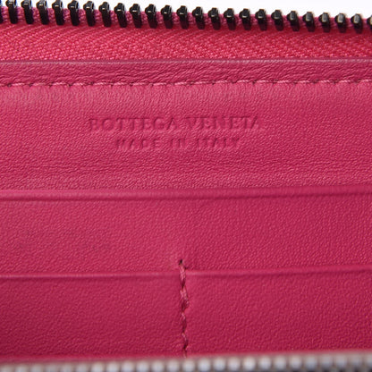 Bottega Veneta Nappa Intrecciato Zip Around Wallet Pink 7 of 13