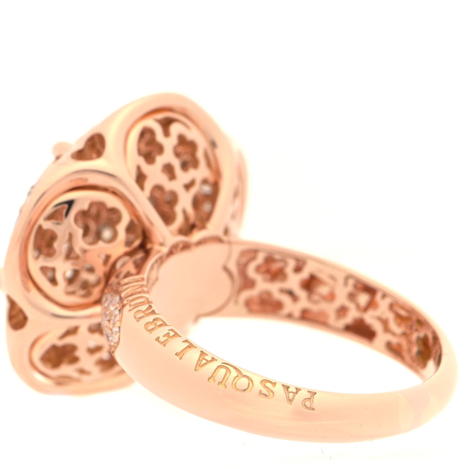 Pasquale Bruni 18K Rose Gold Champagne Diamond Bon Ton Ring 57 8 4 of 6