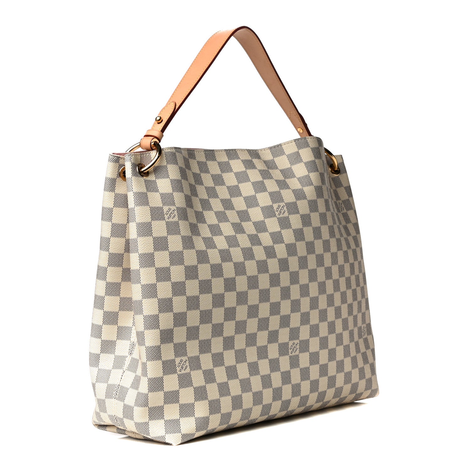 Louis Vuitton Damier Azur Graceful MM Rose Ballerine 3 of 9