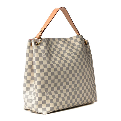 Louis Vuitton Damier Azur Graceful MM Rose Ballerine 3 of 9