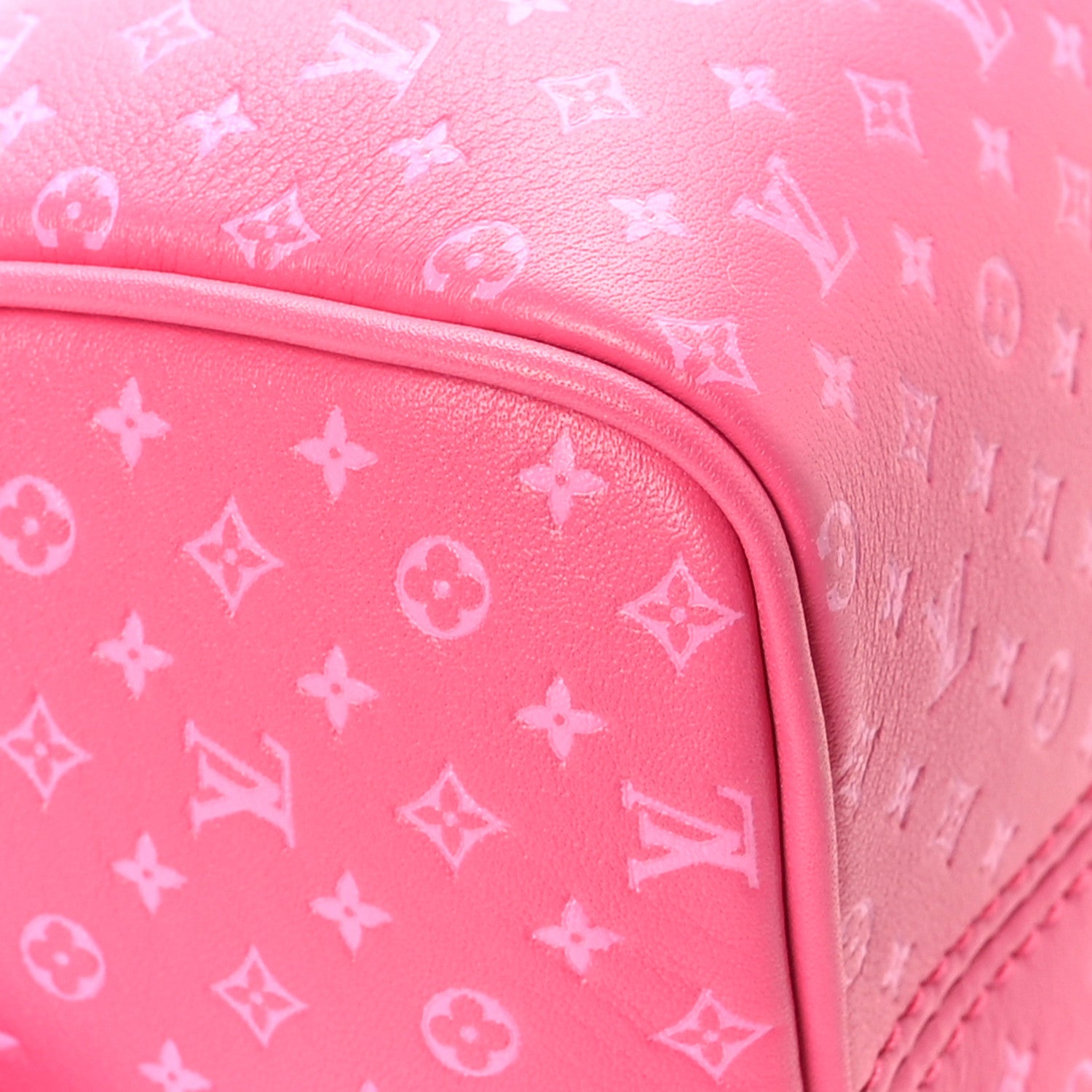 Louis Vuitton Calfskin Nanogram Embossed Speedy Bandouliere 20 Rose 9 of 10