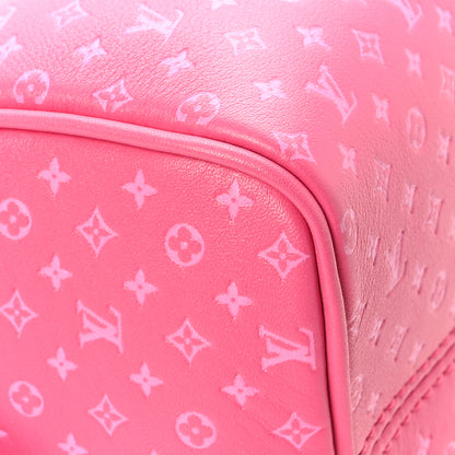 Louis Vuitton Calfskin Nanogram Embossed Speedy Bandouliere 20 Rose 9 of 10