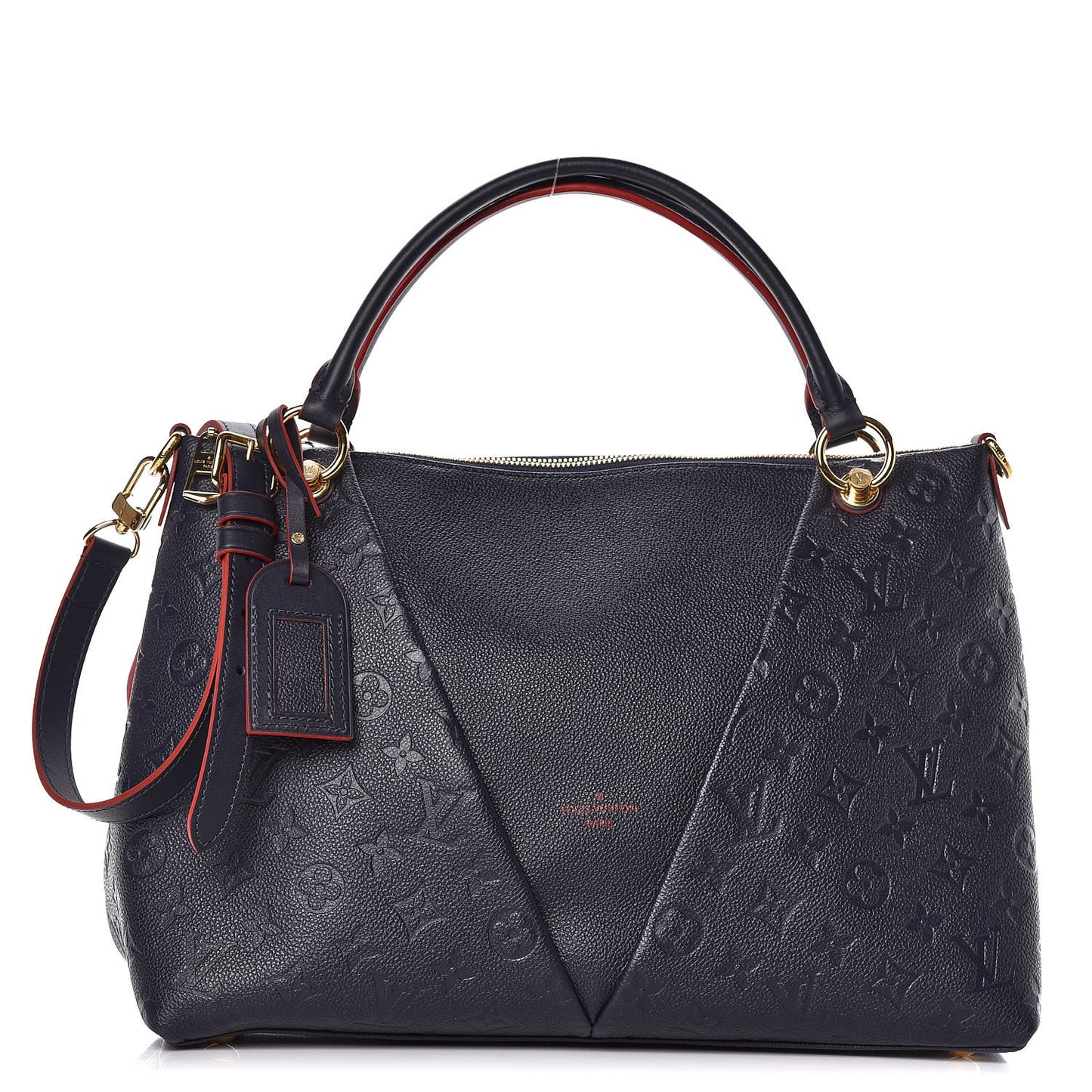Empreinte V Tote MM Marine Rouge