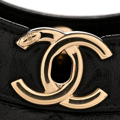 Chanel Shiny Crumpled Calfskin Quilted Small 31 Shopping Bag Black 12 of 14