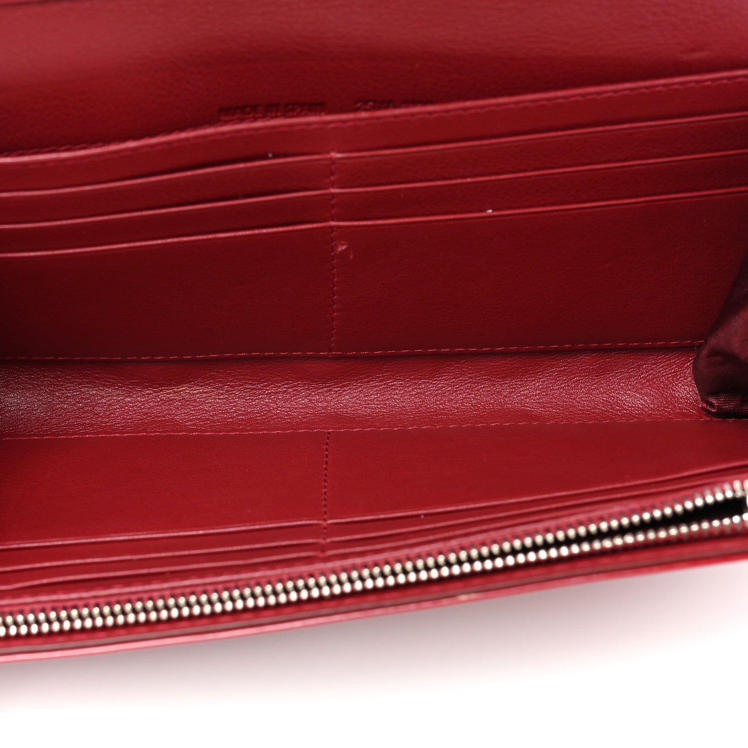 Christian Dior Patent Cannage Lady Dior Rendezvous Wallet On Chain Red 5 of 14