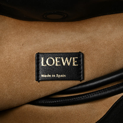 Loewe Mellow Nappa Medium Donut Chain Flamenco Knot Clutch Black 5 of 9
