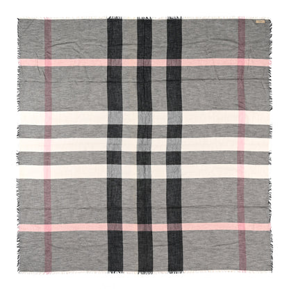 Burberry Modal Wool Relaxed Mega Check Square Scarf Dark Trench 1 of 4