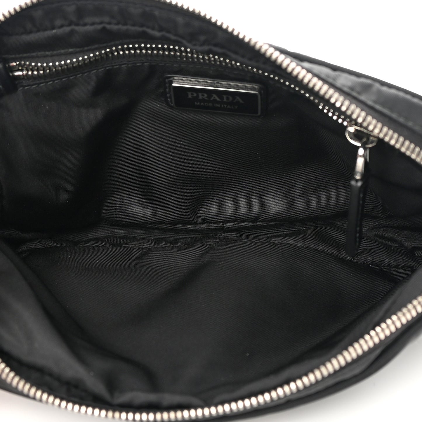 Tessuto Re-Nylon Logo Print Belt Bag Black