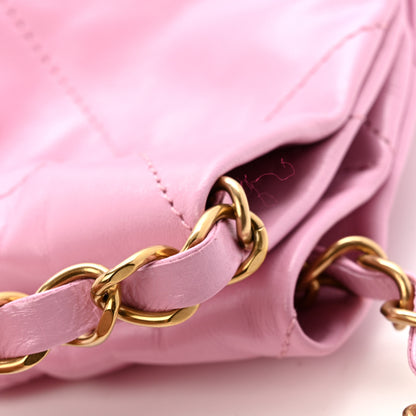Chanel Shiny Calfskin Quilted Small Chanel 22 Lilac 14 of 14