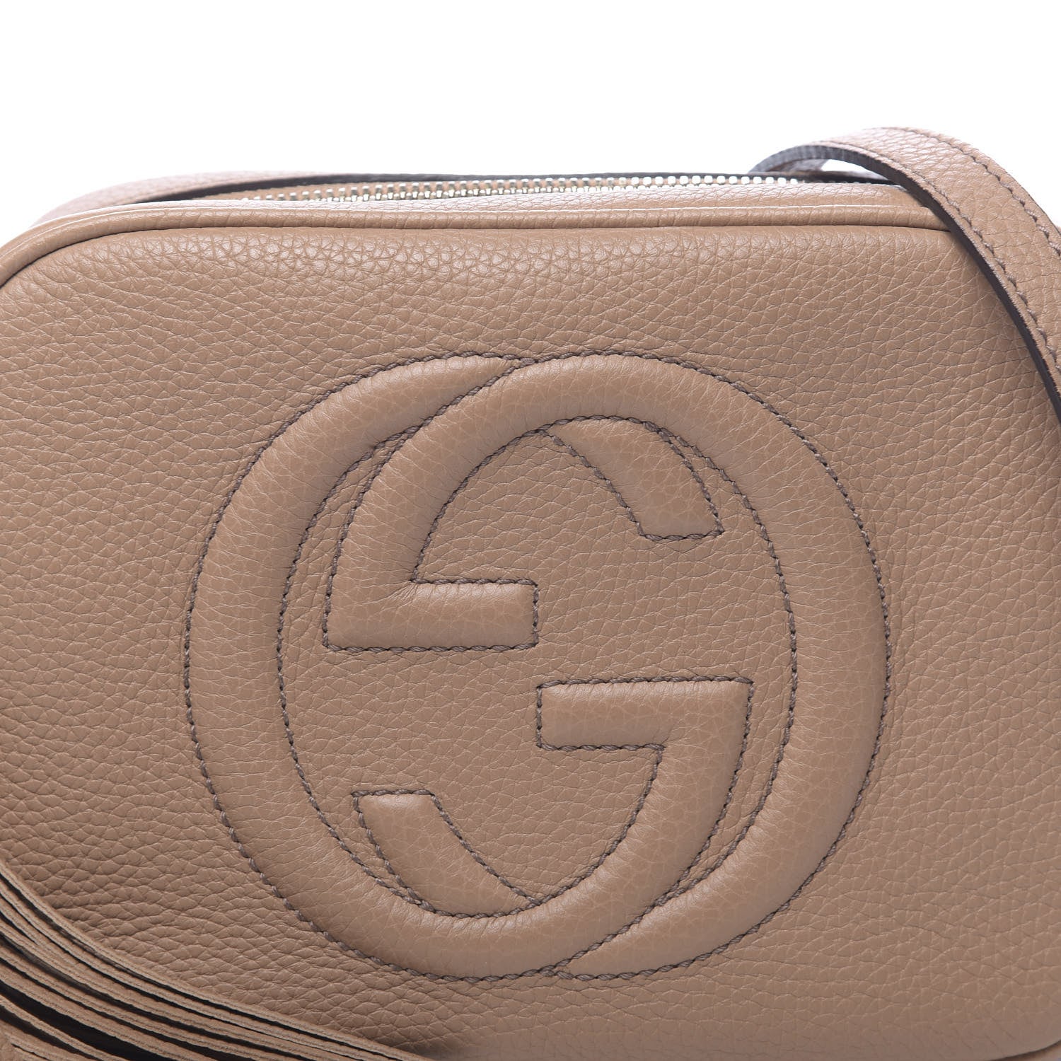 Gucci Pebbled Calfskin Small Soho Disco Bag Camelia 11 of 11