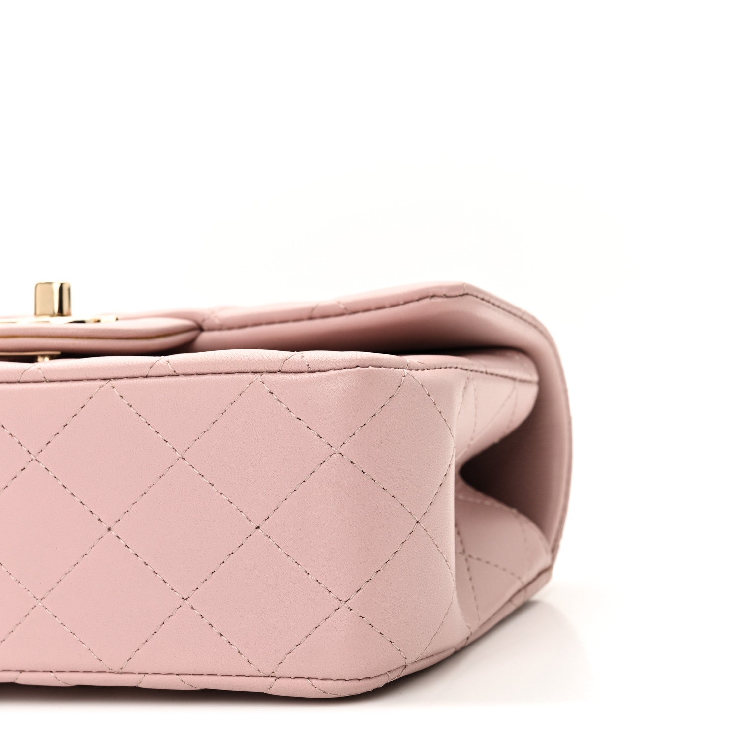 Chanel Lambskin Quilted Mini Top Handle Rectangular Flap Light Pink 10 of 11