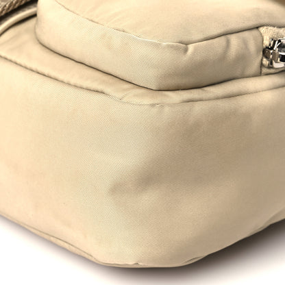 Prada Re-Nylon Spazzolato Double Pocket Buckle Shoulder Bag Deserto 6 of 15