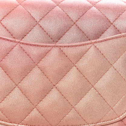 Chanel Metallic Lambskin Quilted Ombre Mini Rectangular Flap Pink 10 of 11