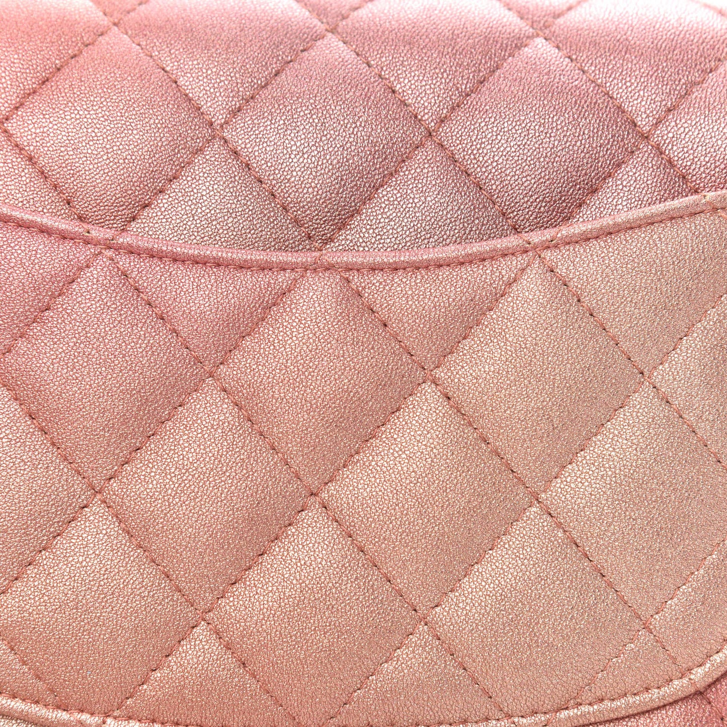 Metallic Lambskin Quilted Ombre Mini Rectangular Flap Pink