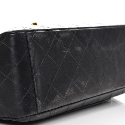 Chanel Lambskin Quilted XL Jumbo Single Flap Black 10 of 11