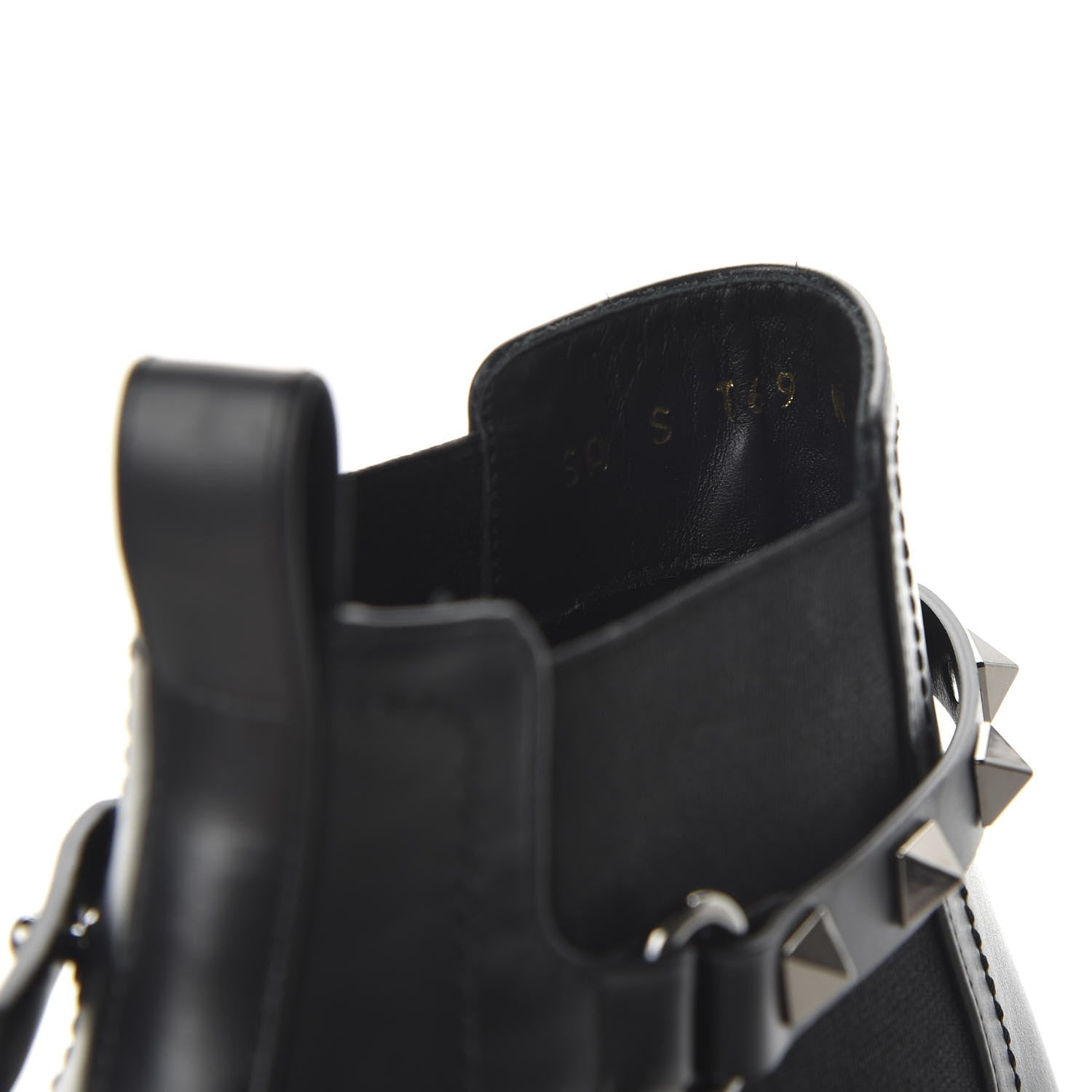 Valentino Garavani Calfskin Rockstud Chelsea 85mm Ankle Boots 39 Black 8 of 9