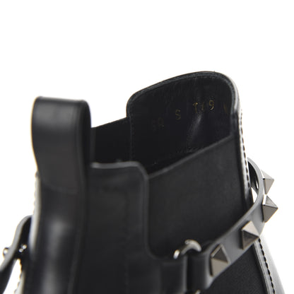 Valentino Garavani Calfskin Rockstud Chelsea 85mm Ankle Boots 39 Black 8 of 9
