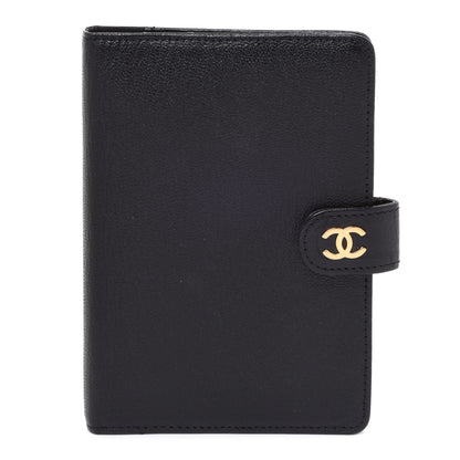 Chanel Goatskin Small Ring Agenda Planner Black 1 of 8