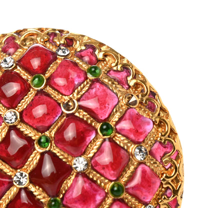 Chanel Crystal Gripoix Poured Glass Chain Belt Gold Multicolor 5 of 6