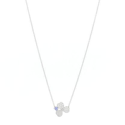 Tiffany Platinum Diamond Tanzanite Paper Flowers Pendant Necklace 1 of 5