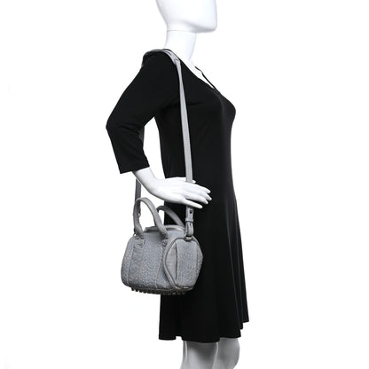 Alexander Wang Pebbled Lambskin Mini Rockie Carbon Rodhium Hardware 2 of 17