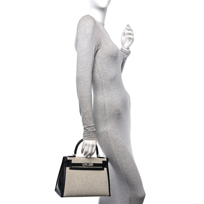 Hermes Toile Swift Kelly Sellier 28 Ecru Black 2 of 10