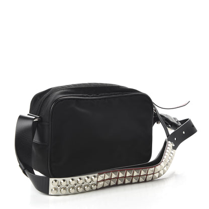 Prada Tessuto Nylon Studded New Vela Shoulder Bag Black Fuoco 3 of 10