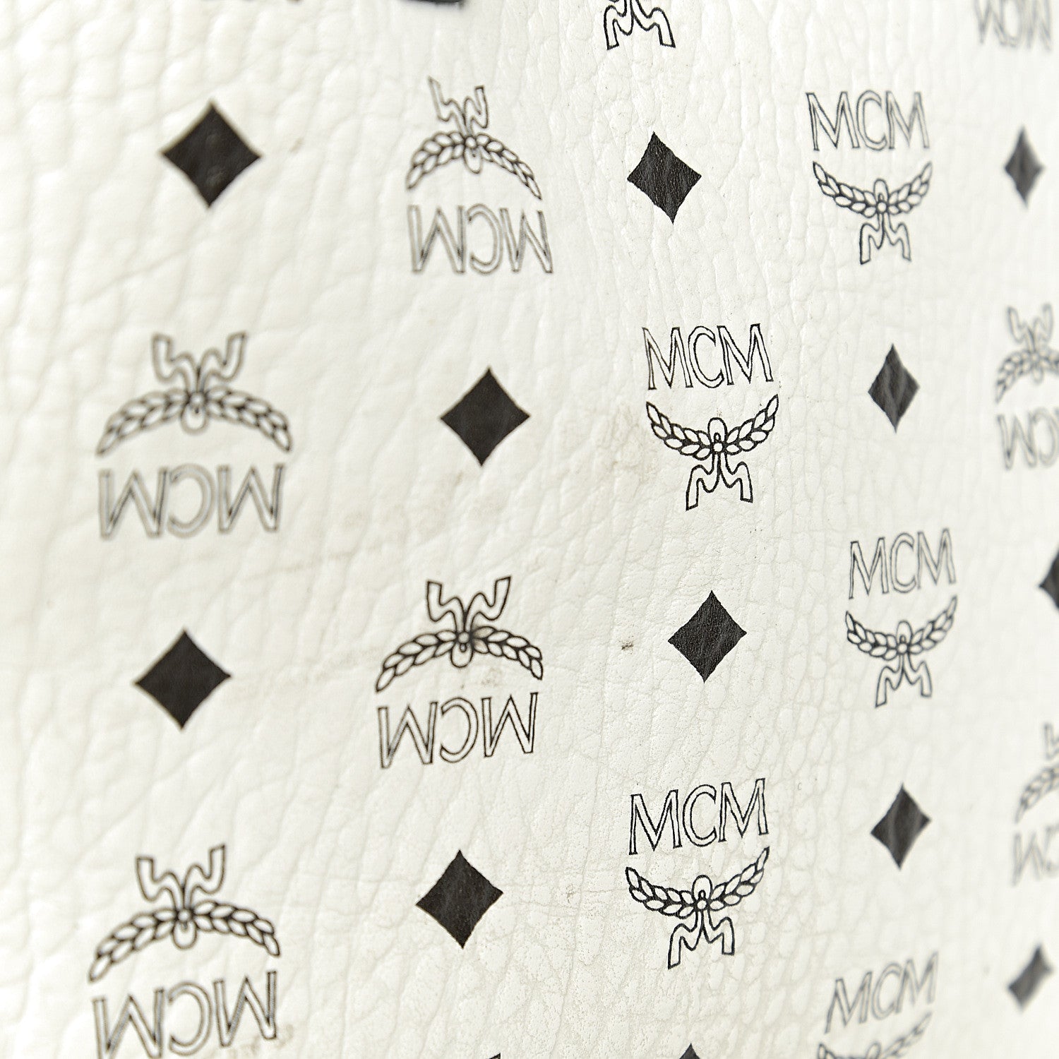 MCM Visetos Medium Project Reversible Shopper Tote White 13 of 19