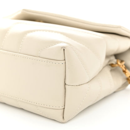 Saint Laurent Calfskin Y Quilted Monogram Toy Loulou Crossbody Bag Blanc Vintage 10 of 11