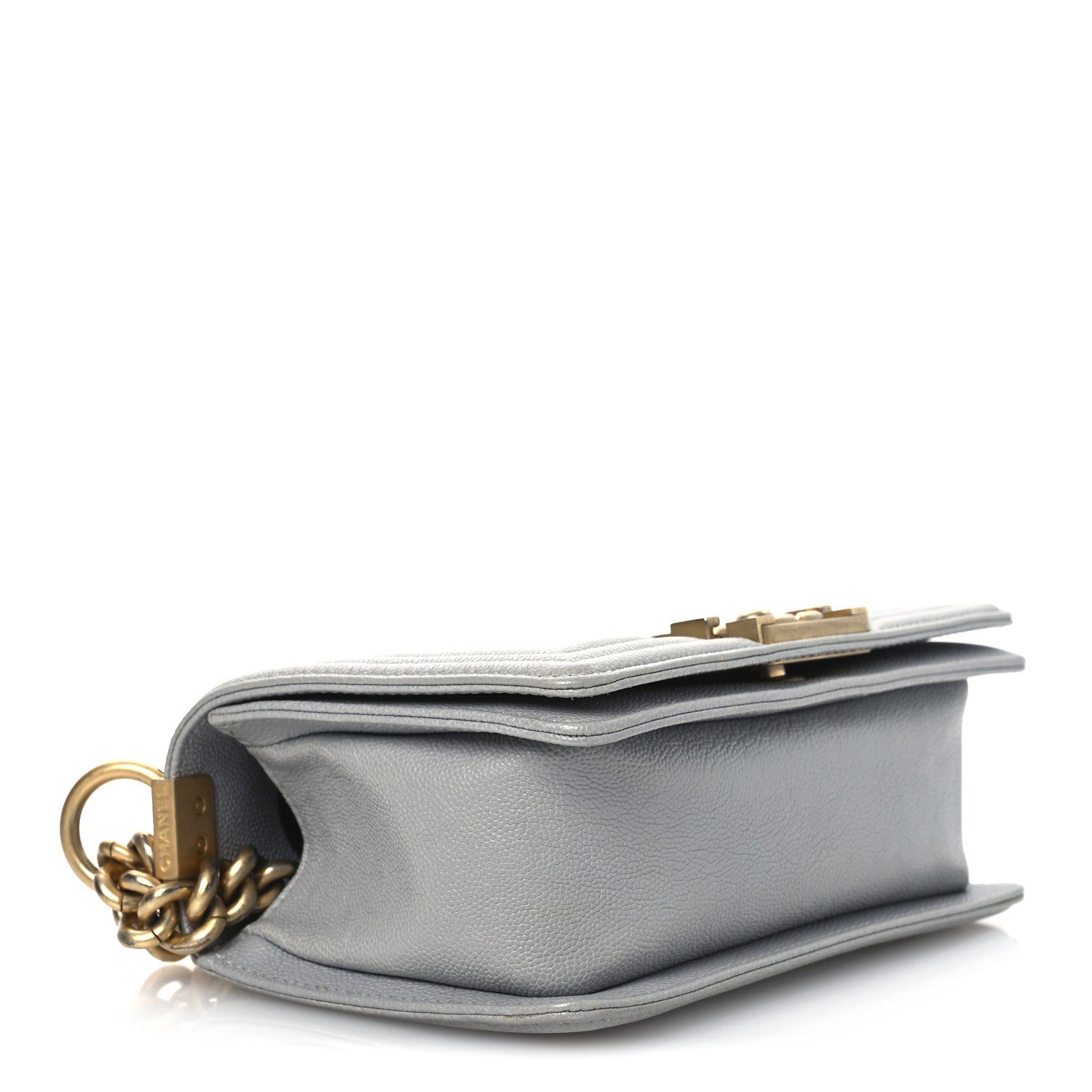 Chanel Caviar Quilted Small Boy Flap Light Grey 4 of 12
