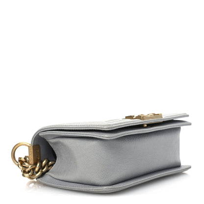 Chanel Caviar Quilted Small Boy Flap Light Grey 4 of 12