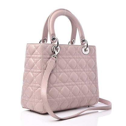 Christian Dior Lambskin Cannage Medium Lady Dior Light Pink 4 of 15