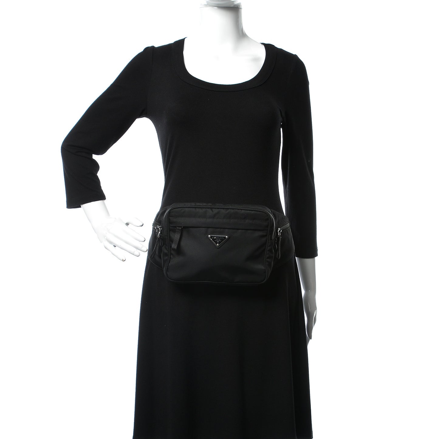 Tessuto Nylon Belt Bag Black