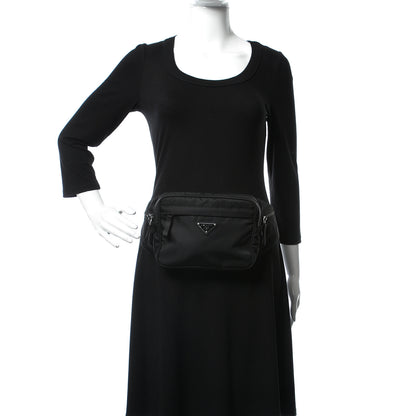 Prada Tessuto Nylon Belt Bag Black 2 of 10