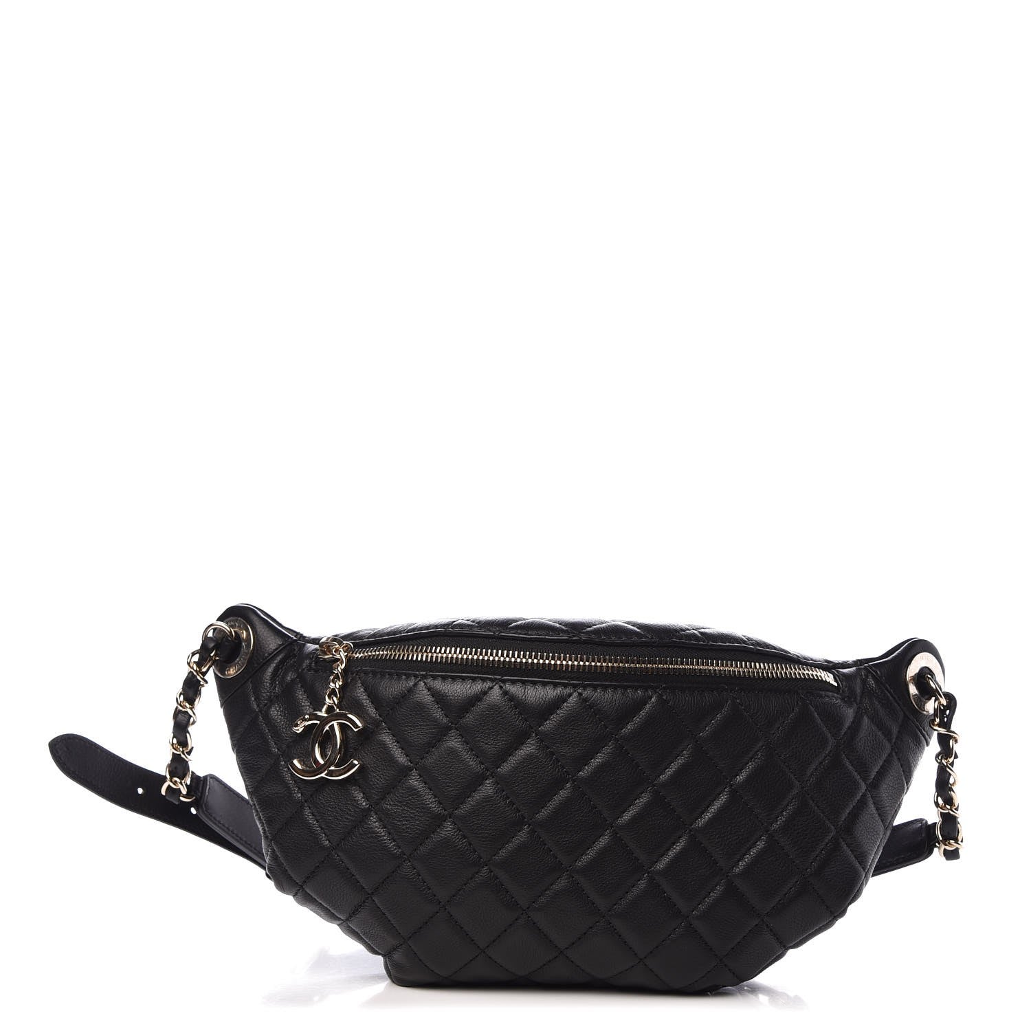 Chanel Calfskin Quilted Waist Bag Black 1 of 8