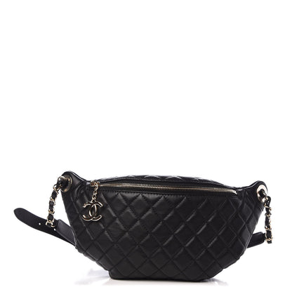 Chanel Calfskin Quilted Waist Bag Black 1 of 8