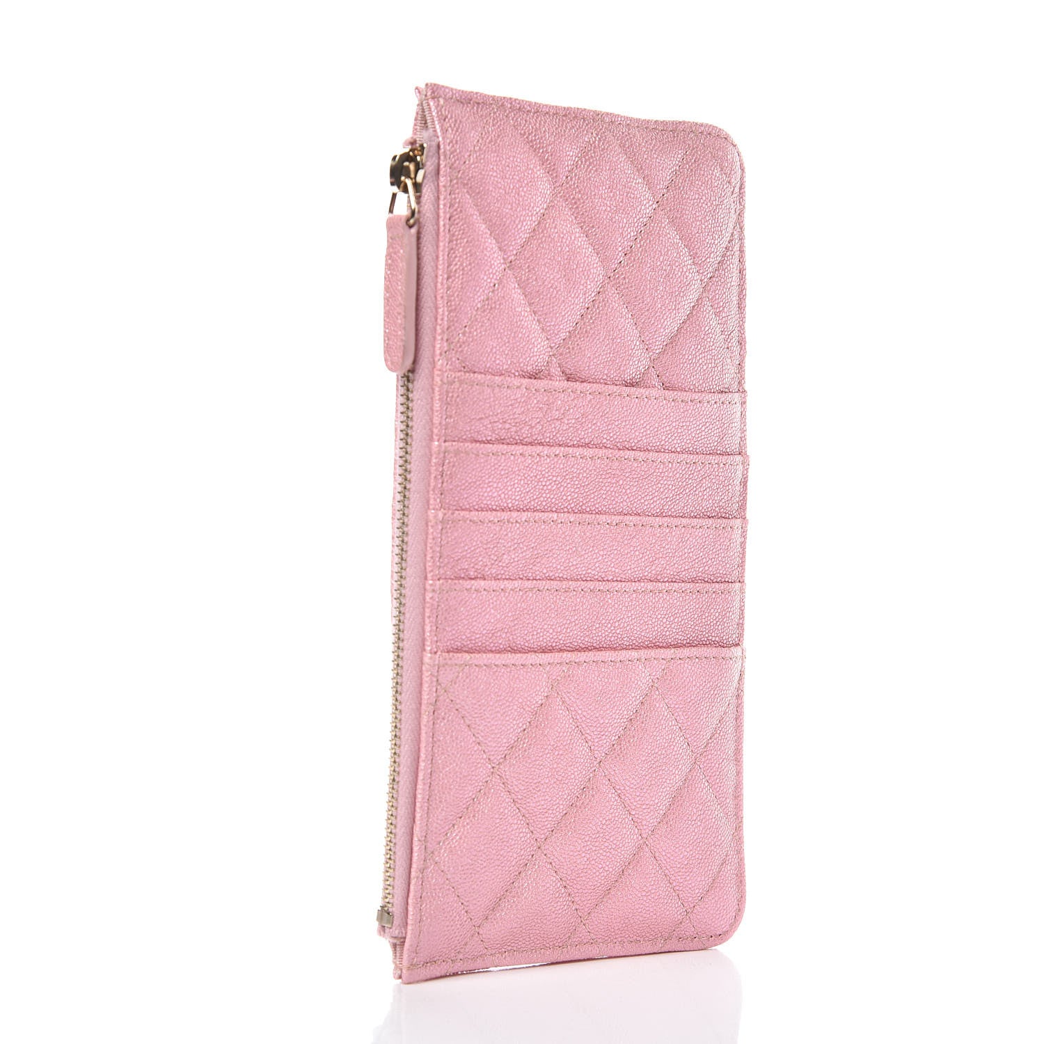 Chanel Iridescent Caviar Quilted Classic iPhone Pouch Rose Pink 3 of 9