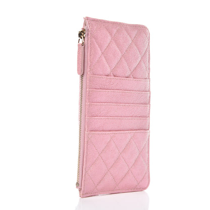 Chanel Iridescent Caviar Quilted Classic iPhone Pouch Rose Pink 3 of 9