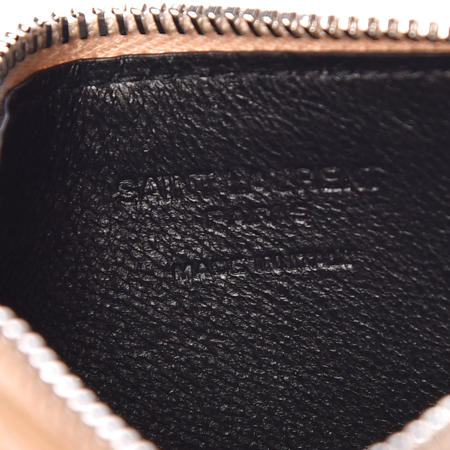 Saint Laurent Grained Calfskin 5 Fragments Zip Pouch Card Holder Nude 7 of 8