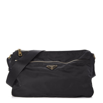 Prada Nylon Vela Colour Messenger Bag Black 1 of 10
