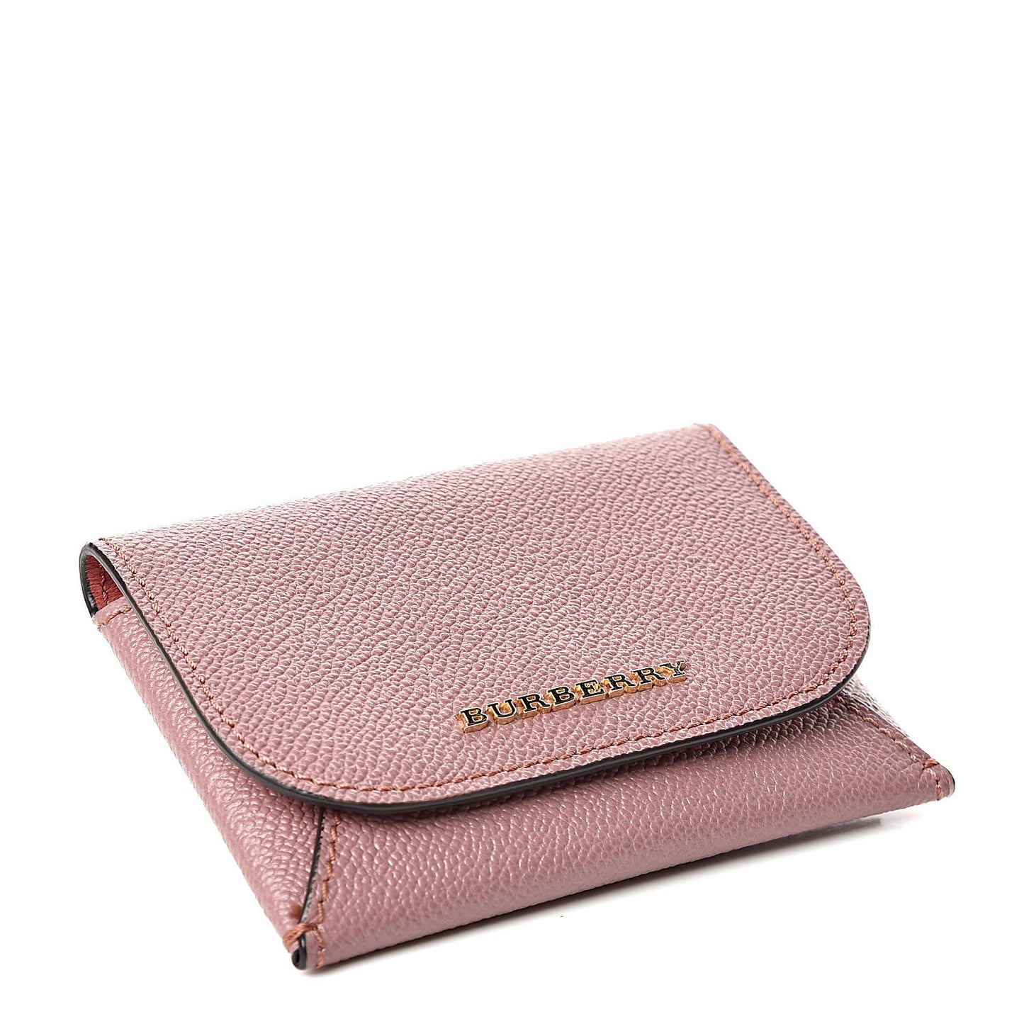 Soft Grain Calfskin Haymarket Check Mayfield Card Case Dusty Pink