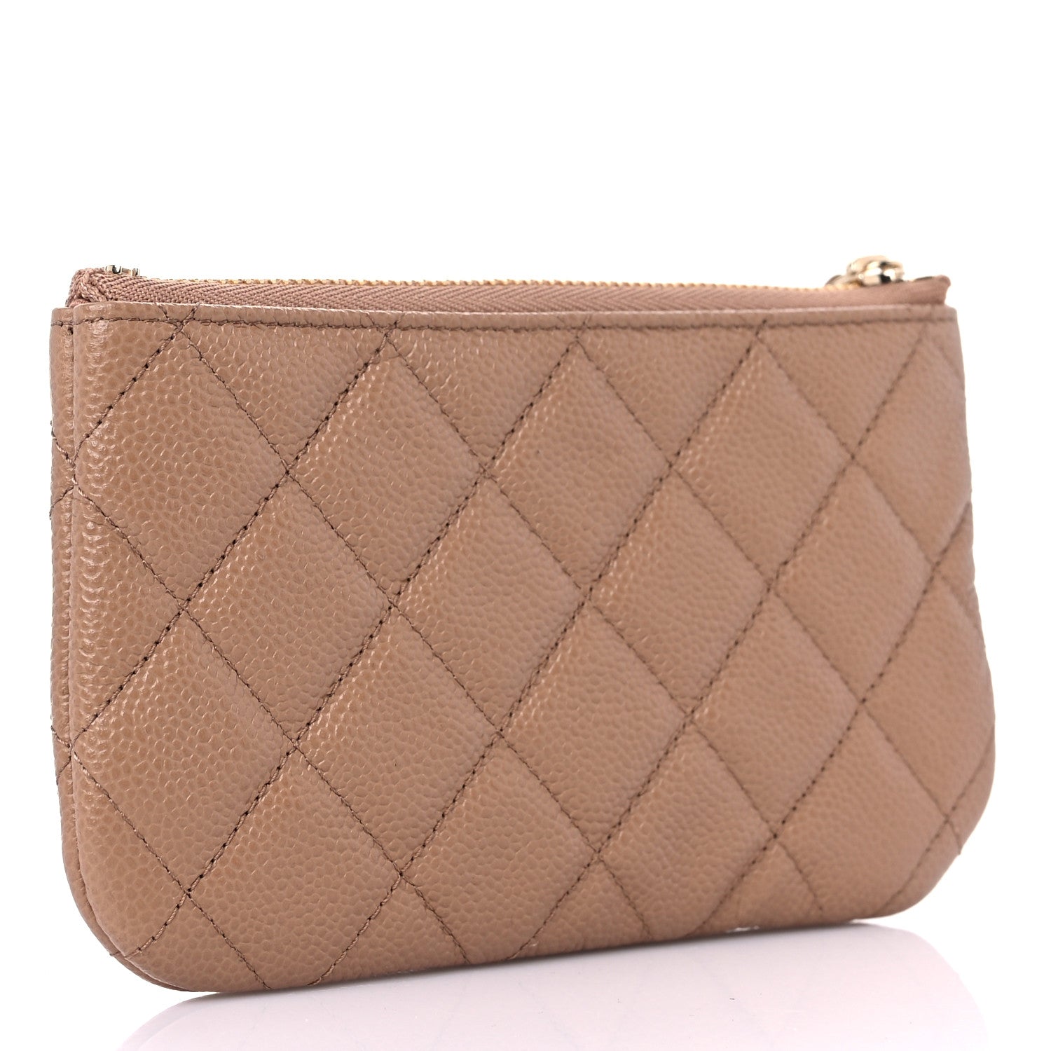 Chanel Caviar Quilted Small Multi Chain Cosmetic Case Beige 3 of 7