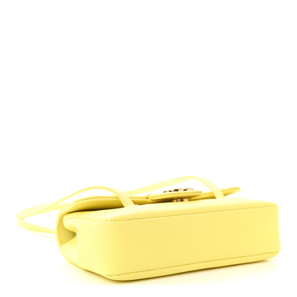 Chanel Shiny Caviar Mini Preppy Coco Shoulder Bag Light Yellow 4 of 11