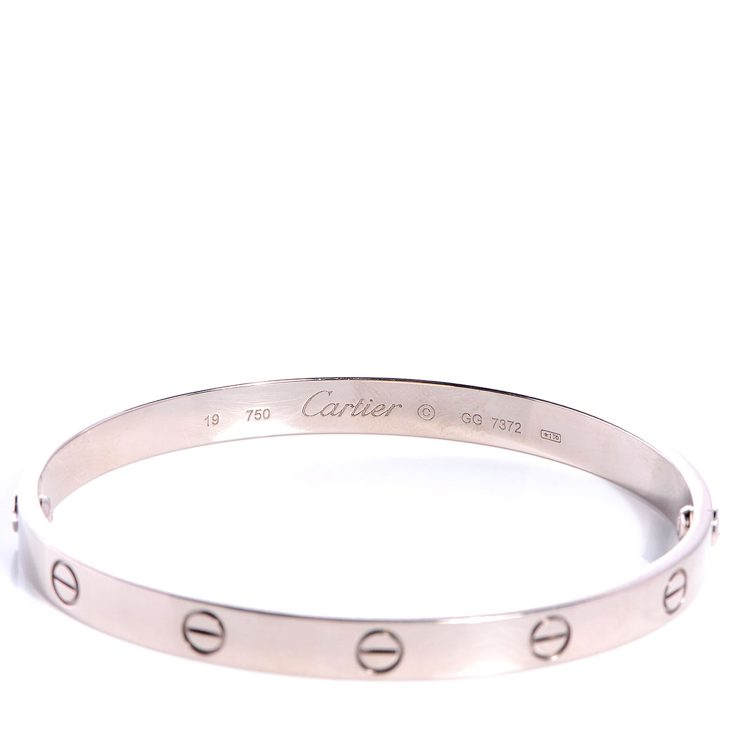 18K White Gold LOVE Bracelet 19