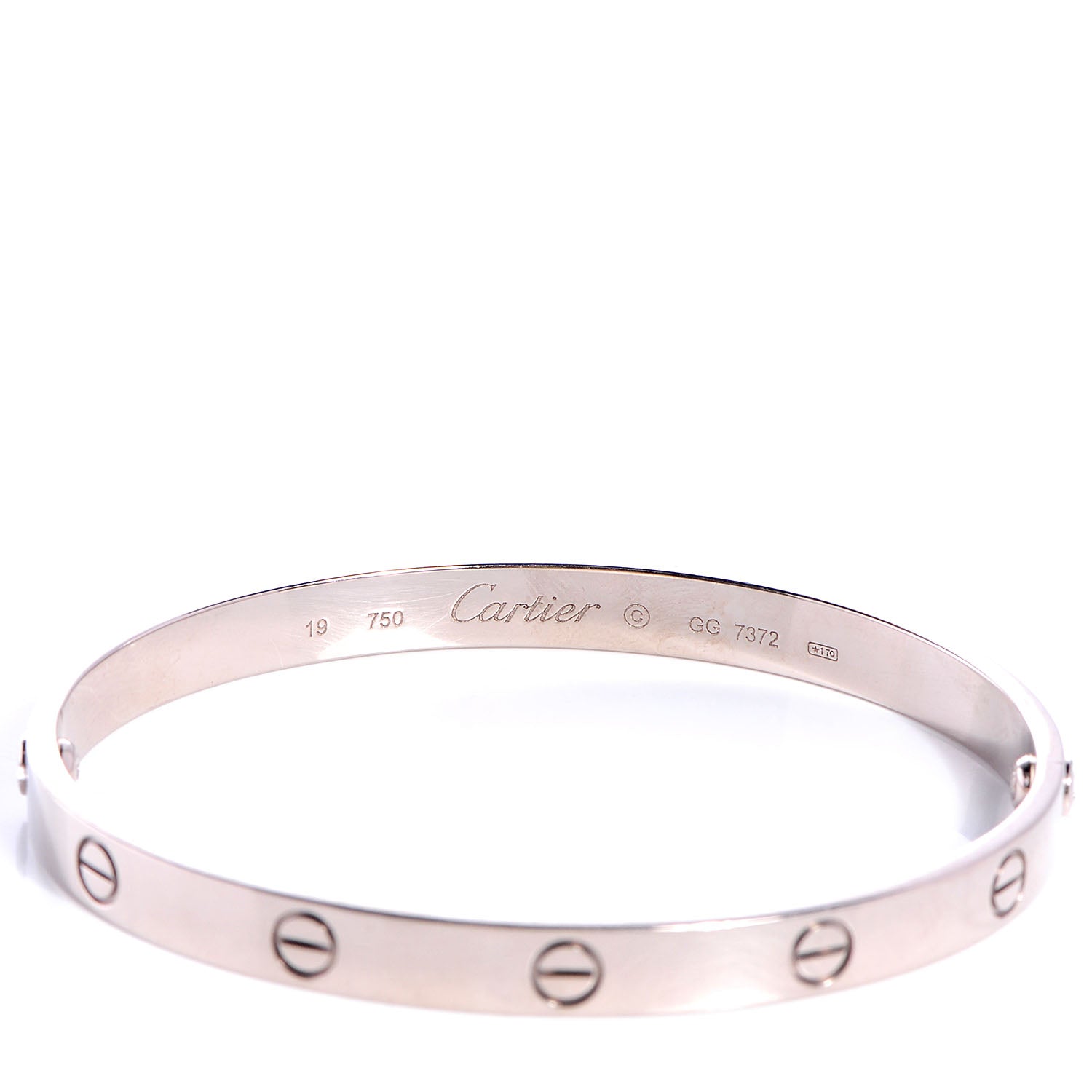 Cartier 18K White Gold LOVE Bracelet 19 3 of 6