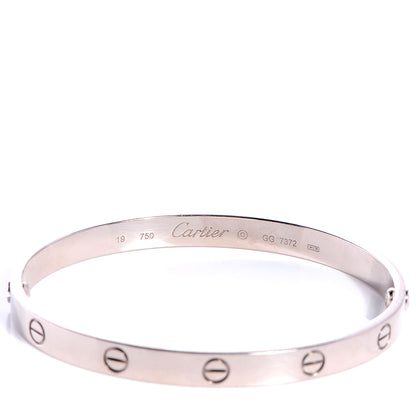 Cartier 18K White Gold LOVE Bracelet 19 3 of 6