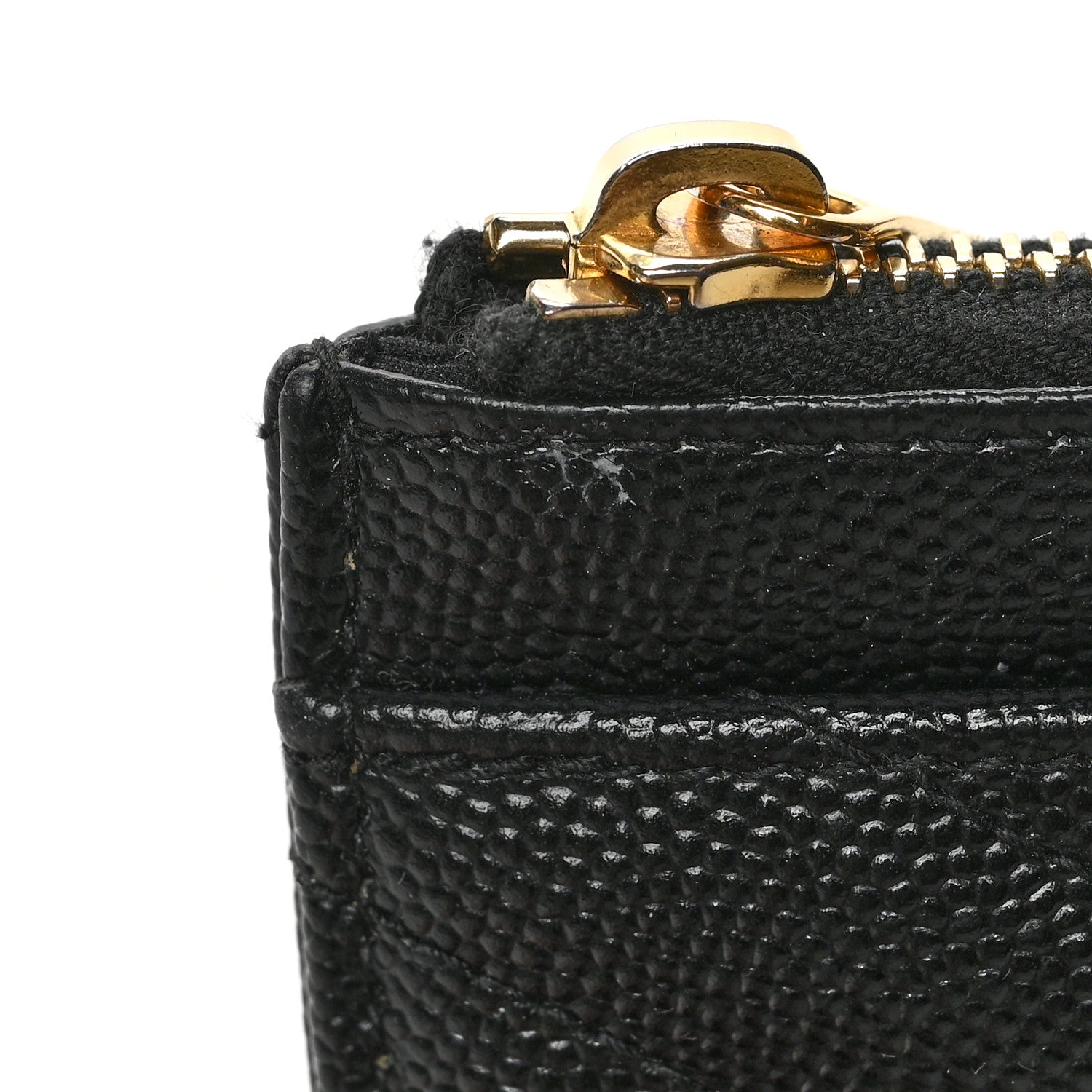 Saint Laurent Grain De Poudre Chevron Monogram Bill Pouch Black 8 of 8