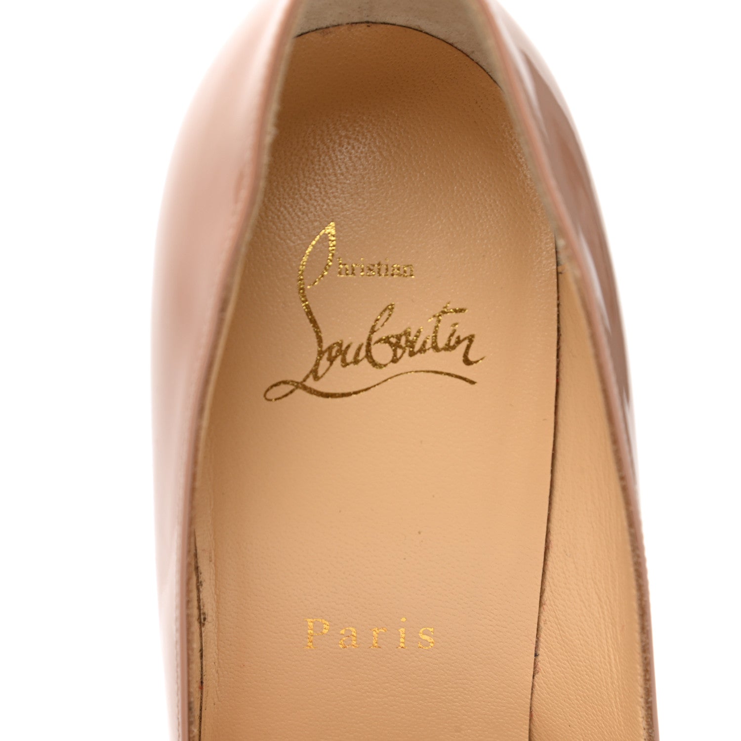 Christian Louboutin Patent Pigalle Follies 100 Pumps 38 Nude 7 of 9