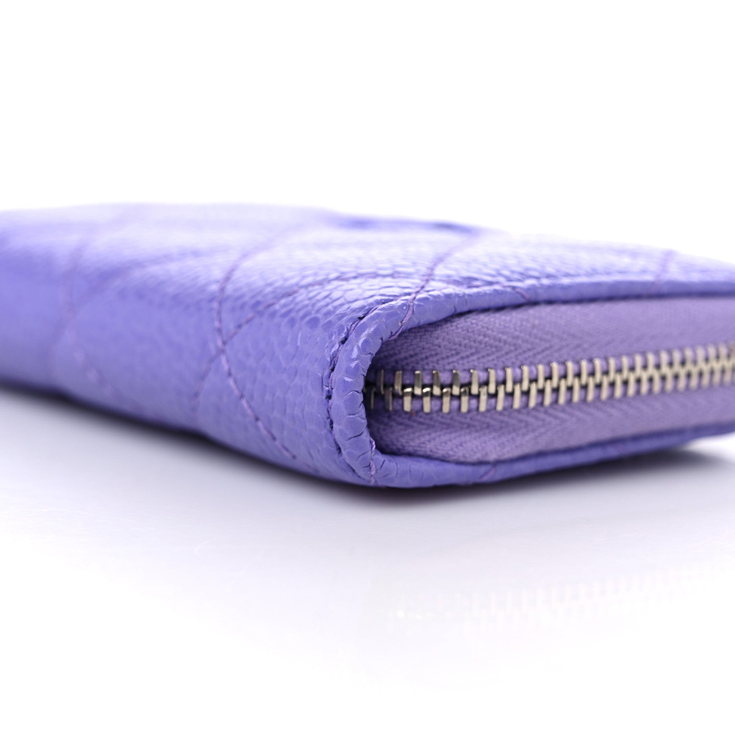 Chanel Caviar Quilted Incognito Zip Coin Purse Purple 9 of 9